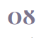 Grey colored number zero eight on white background Lavender Care